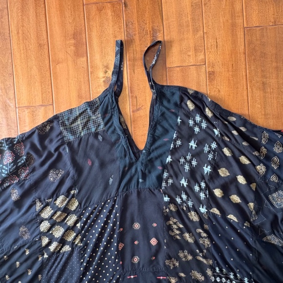 Boho Crotch Drop Tank Dress Jumpsuit Hippie Oversized O/S - Picture 13 of 15